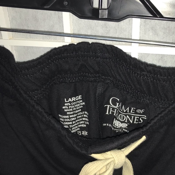 Game of thrones black drawstring pajama pants - L - Picture 2 of 5
